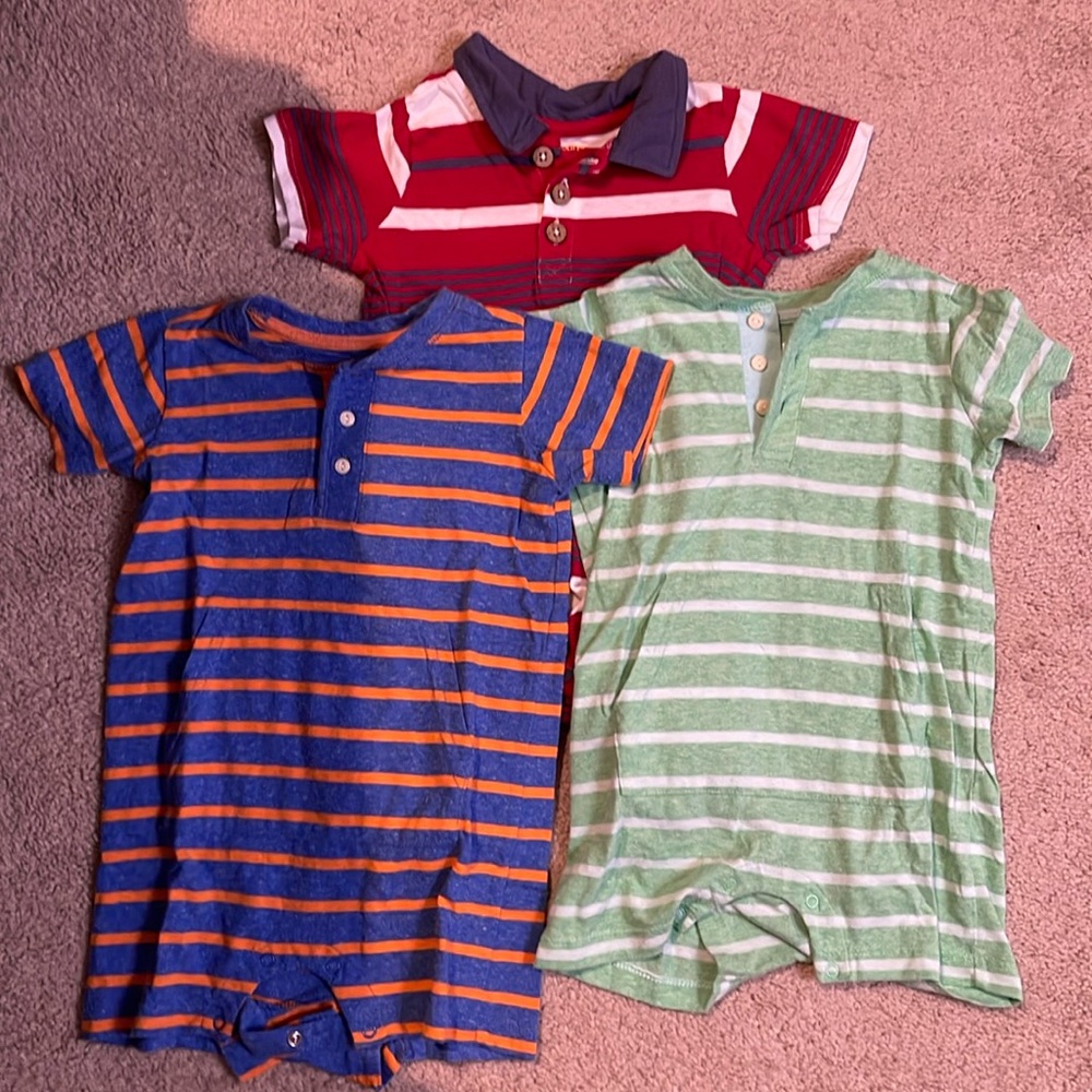 3-pack rompers - Primary and Burt’s Bees